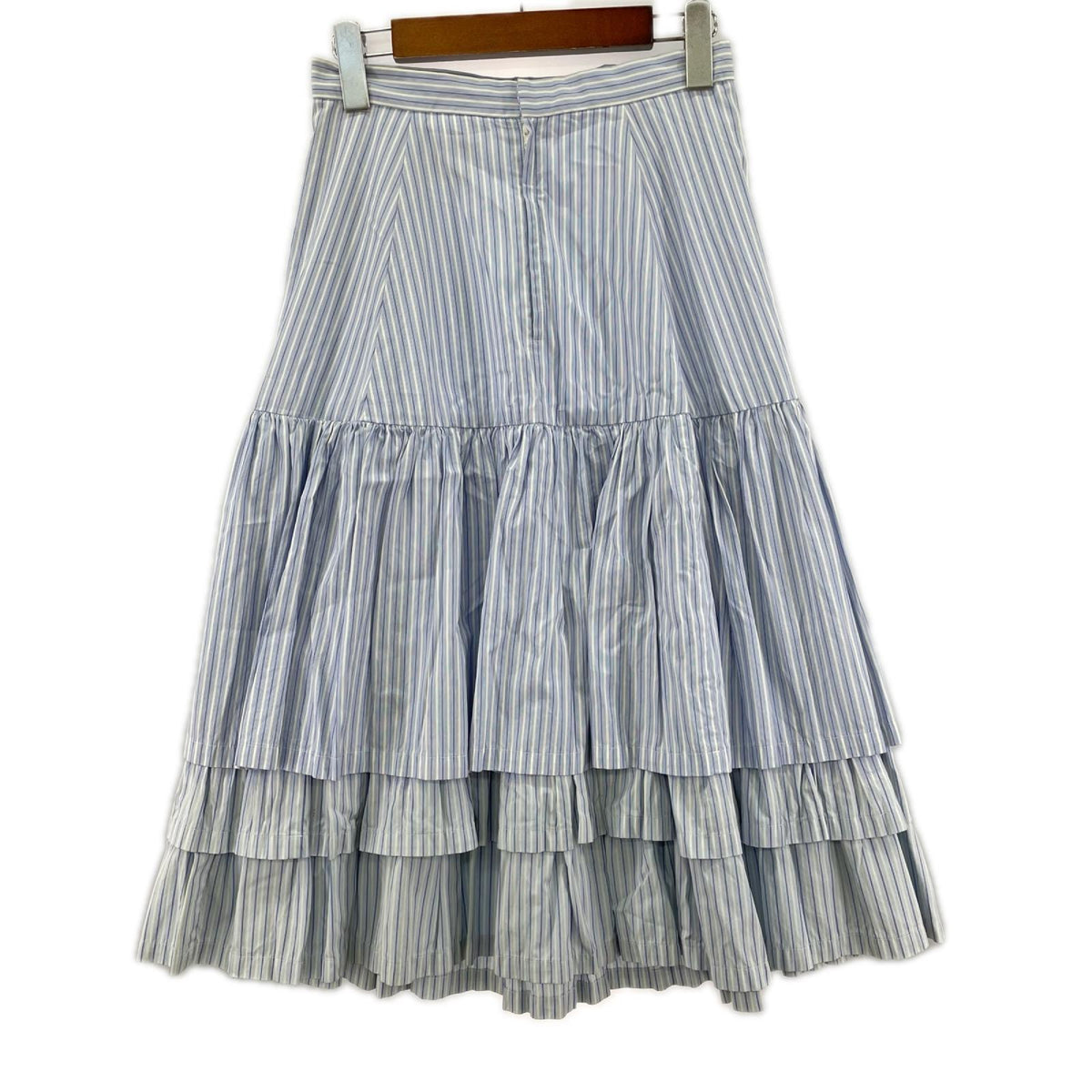 スカート COMME des GARCONS STRIPE TIERED SKIRT 青