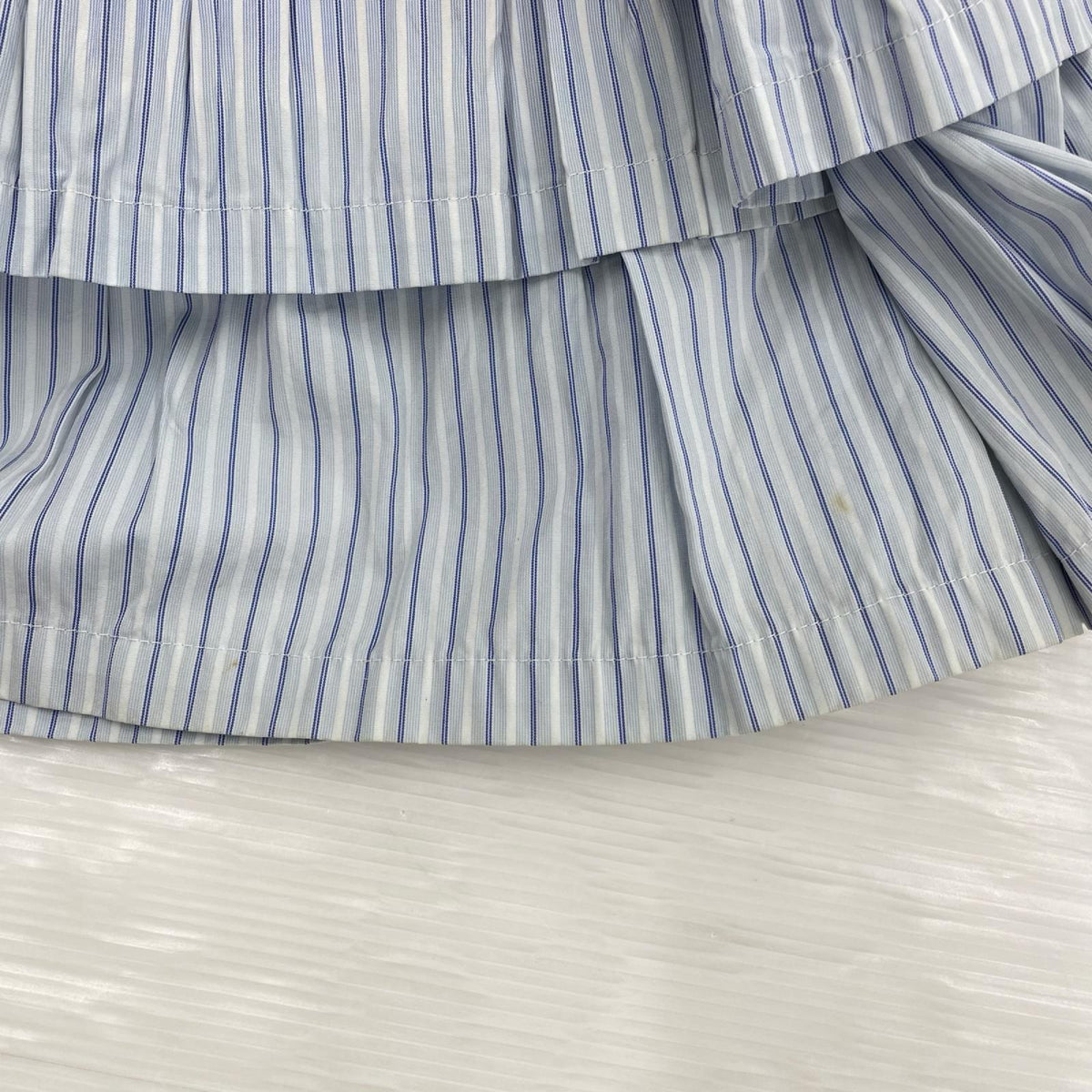 スカート COMME des GARCONS STRIPE TIERED SKIRT 青