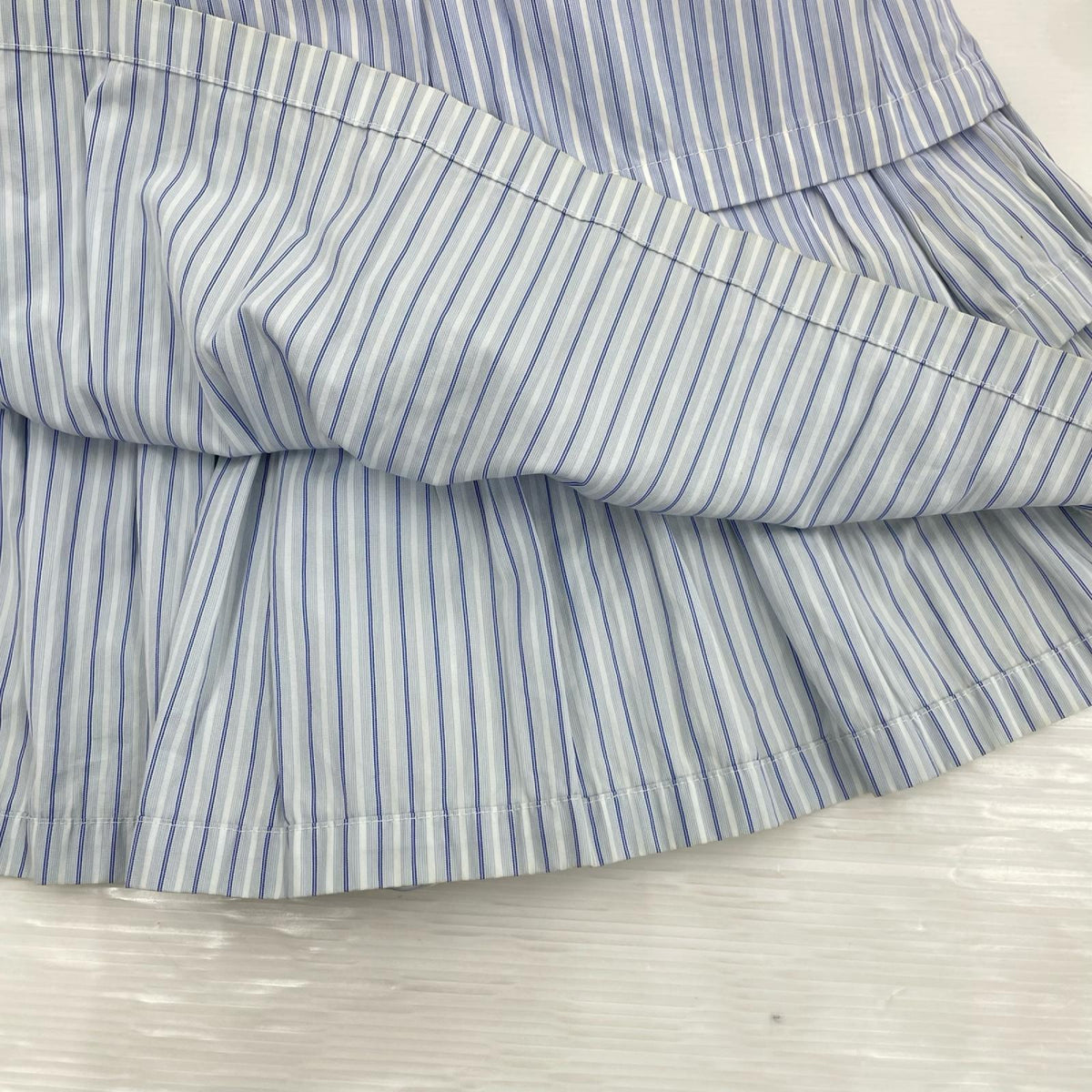 スカート COMME des GARCONS STRIPE TIERED SKIRT 青