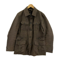 ジャケット CORDINGS LINEN SAFARI JACKET (38R) ブラウン