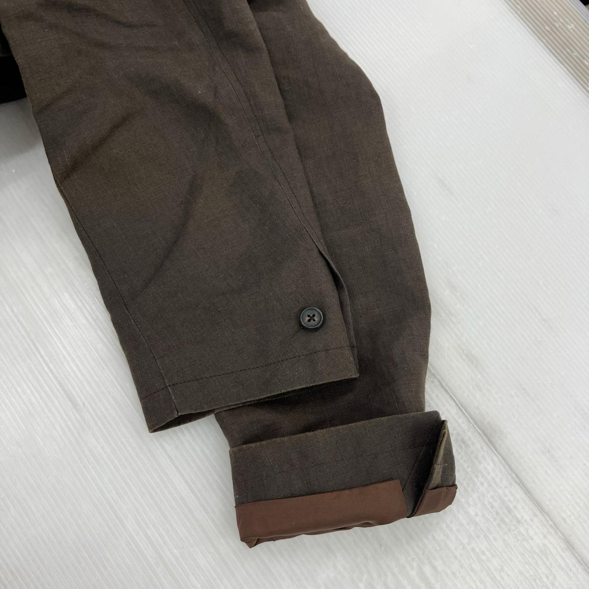 ジャケット CORDINGS LINEN SAFARI JACKET (38R) ブラウン