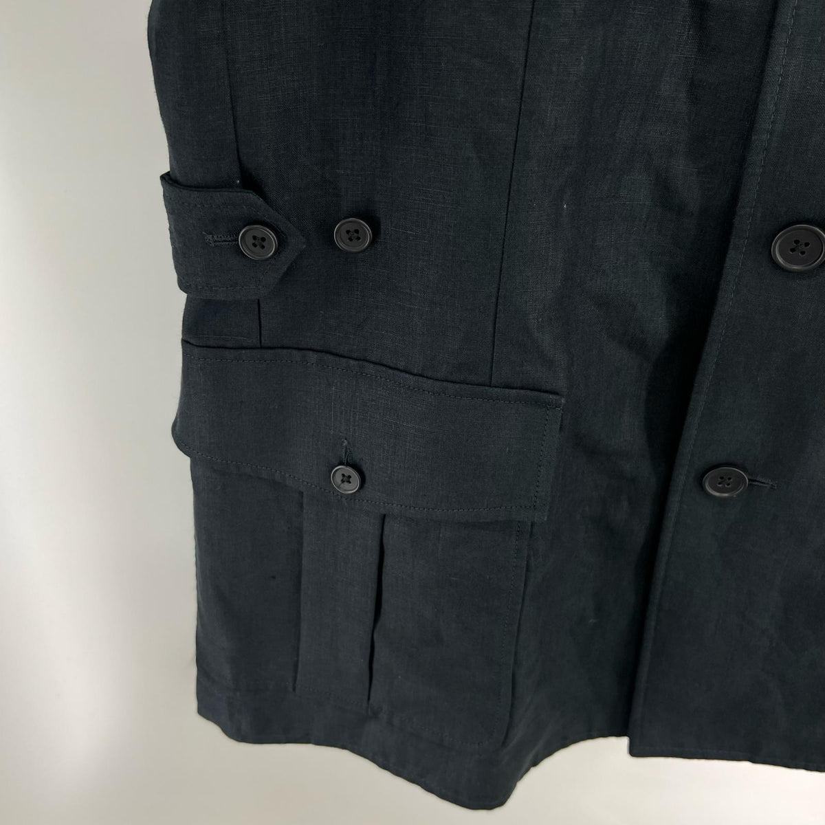 ジャケット CORDINGS LINEN SAFARI JACKET (42R) ネイビー