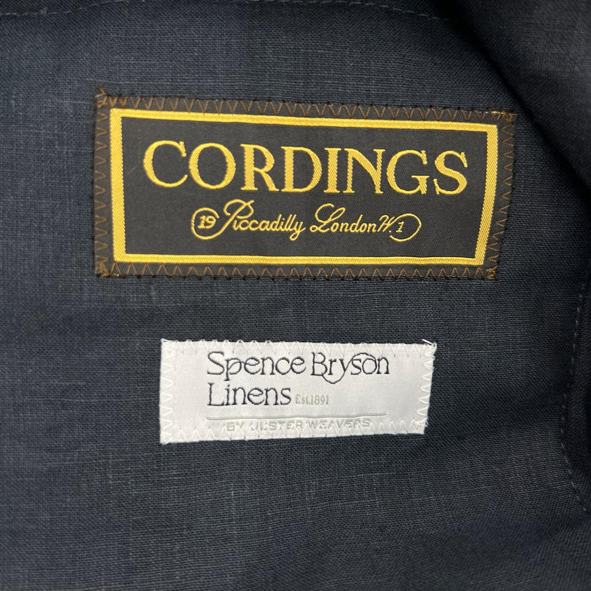 ジャケット CORDINGS LINEN SAFARI JACKET (42R) ネイビー