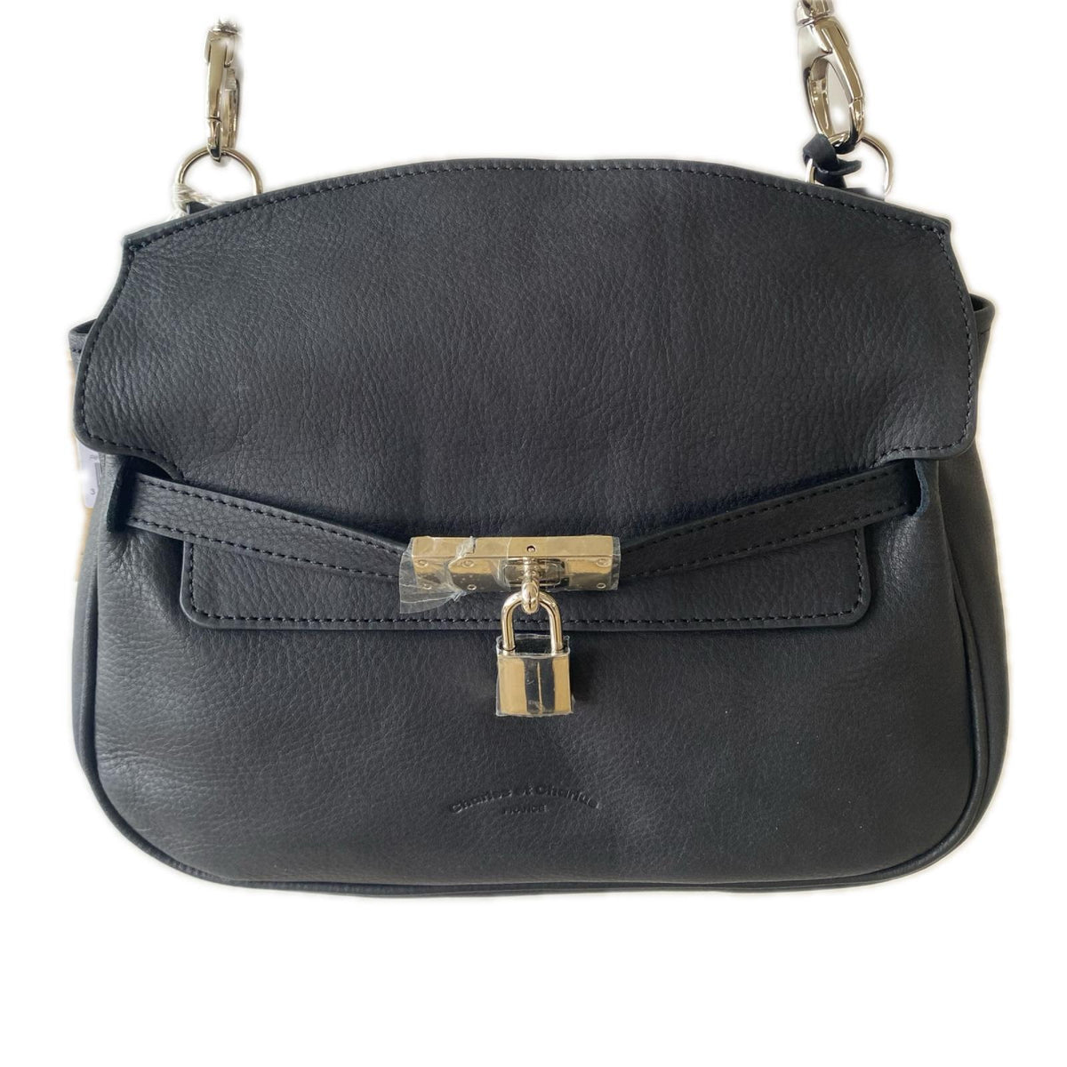 ショルダーバッグ Charles＆Charlus Vadim Noir ﾚｻﾞｰ ブラック
