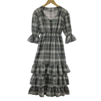 ワンピース ﾁｪｯｸ柄 ｸﾞﾚｰ 0 グレー