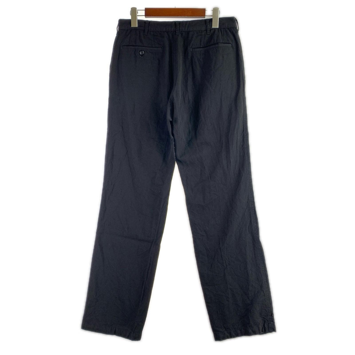 パンツ HOMME ｳｰﾙ ｽﾄﾚｰﾄ ｽﾗｯｸｽ 黒 SS ブラック