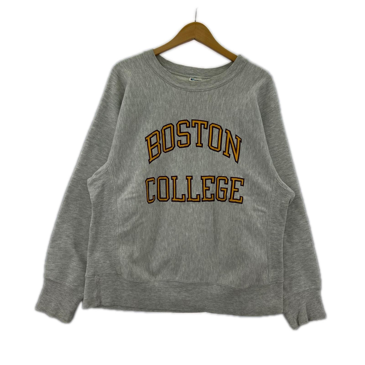 スウェット 80s USA製 ﾄﾘｺﾀｸﾞ BOSTON PRINT SWEATSHIRT L グレー