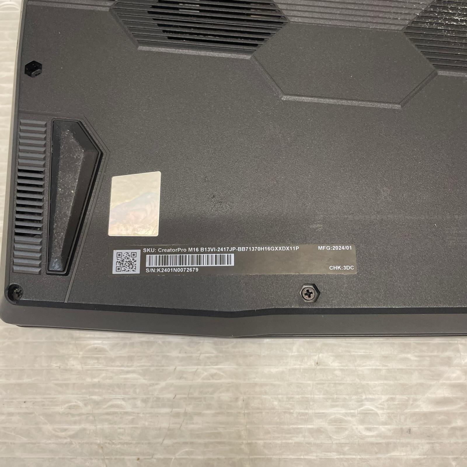msi CreatorPro M16 B13V - msi アクセサリー