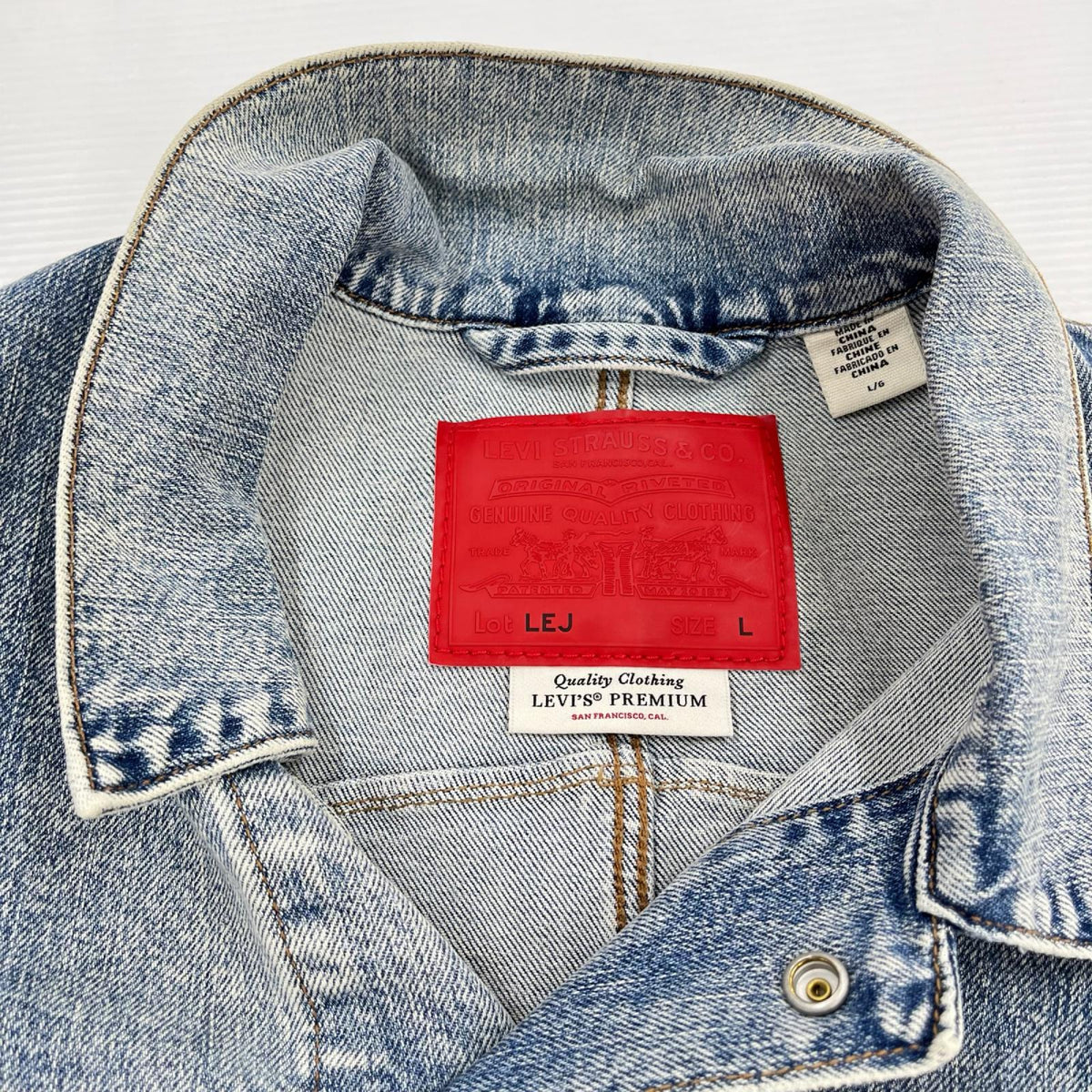 デニムジャケット PREMIUM LEJ ﾃﾞﾆﾑｼﾞｬｹｯﾄ　L L ブルー