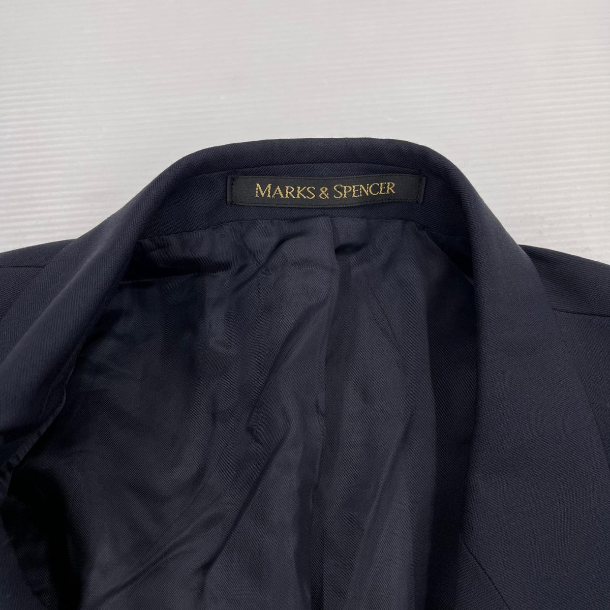 テーラードジャケット MARKS&SPENCER ﾀﾞﾌﾞﾙﾌﾞﾚｻﾞｰ ﾈｲﾋﾞｰ M ネイビー