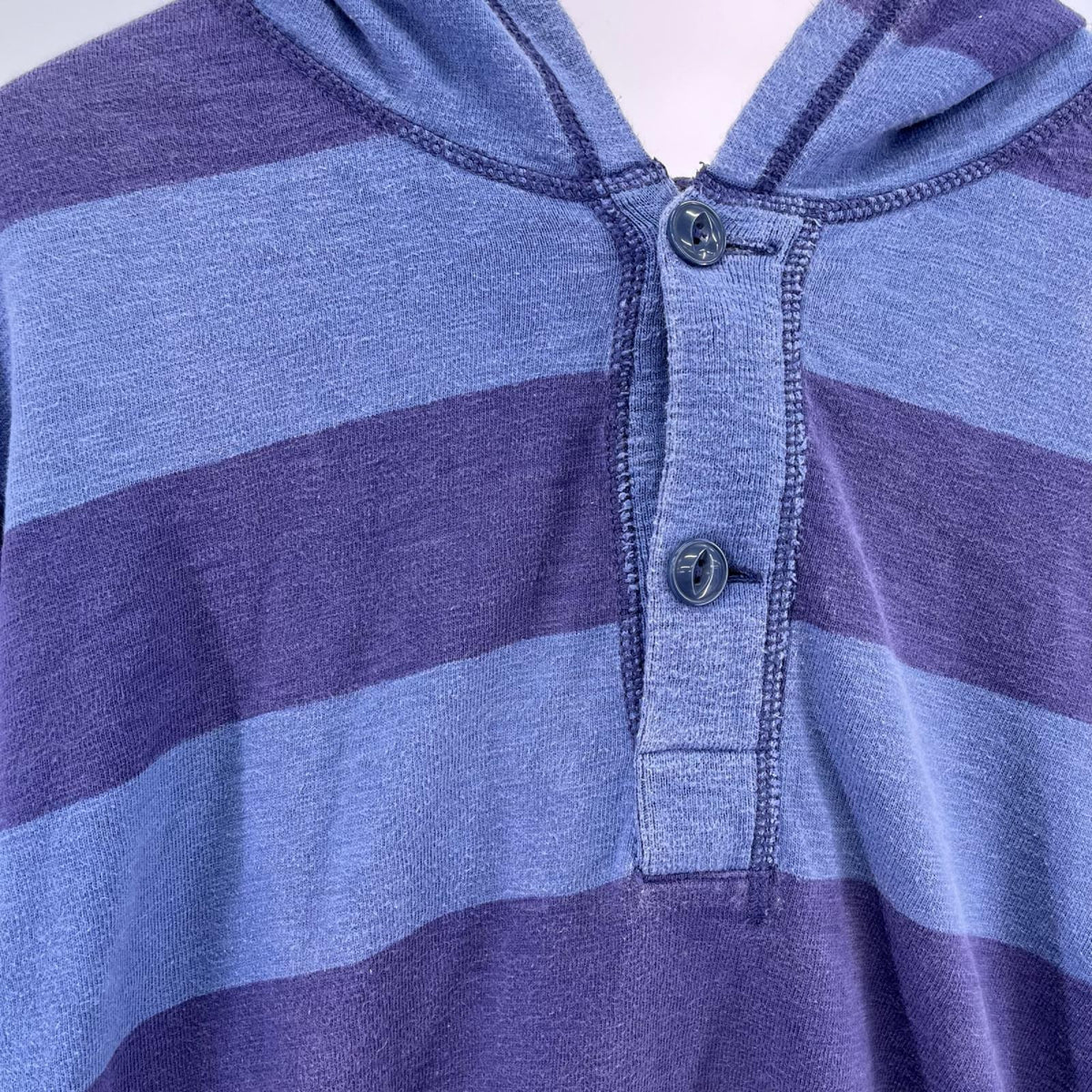 パーカー ﾍﾝﾘｰﾈｯｸ ﾎﾞｰﾀﾞｰ ﾈｲﾋﾞｰ×ﾌﾞﾙｰ（ＸＬ）