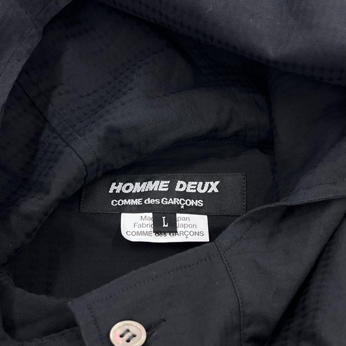 長袖シャツ homme deux 25AW ﾌｰﾃﾞｯﾄﾞｼｬﾂ ﾌﾞﾗｯｸ（Ｌ） L ブラック
