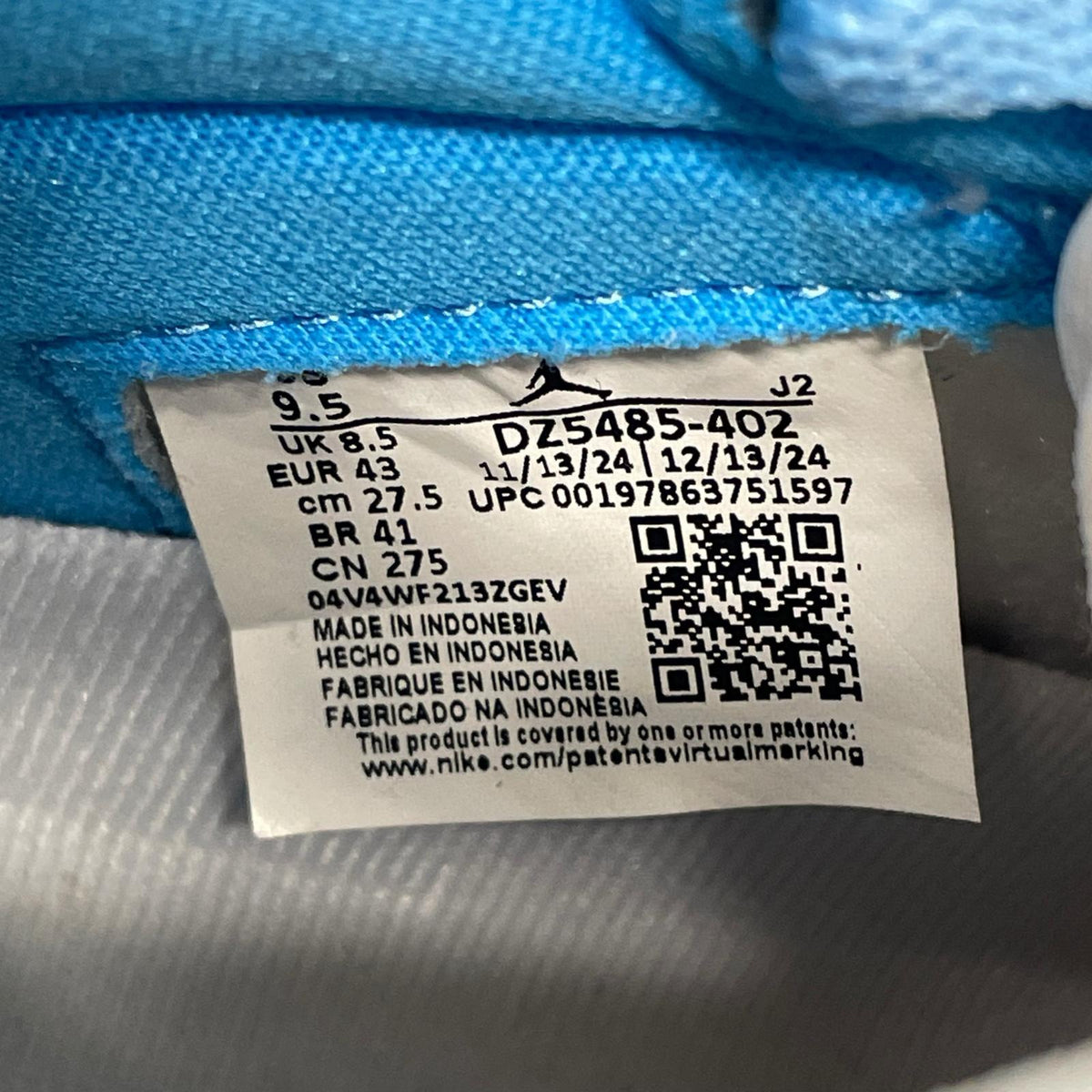 スニーカー Air Jordan 1 Retro High OG UNC (27.5) 27.5cm (US9 1/2 UK9 EU45)