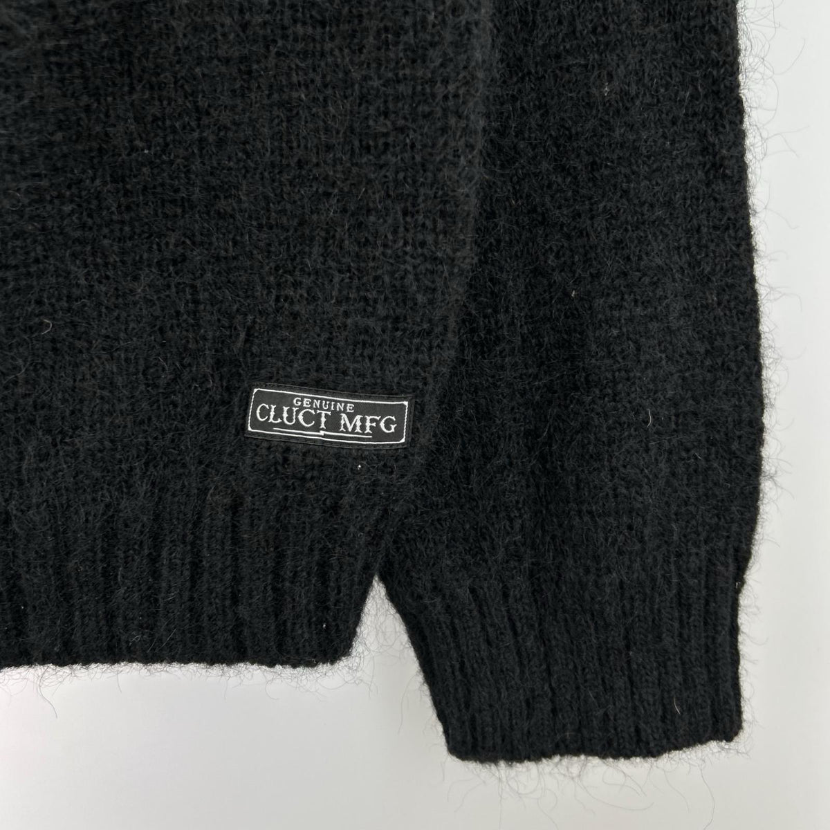 カーディガン CLUCT MFG モヘア混カーディガン L ブラック