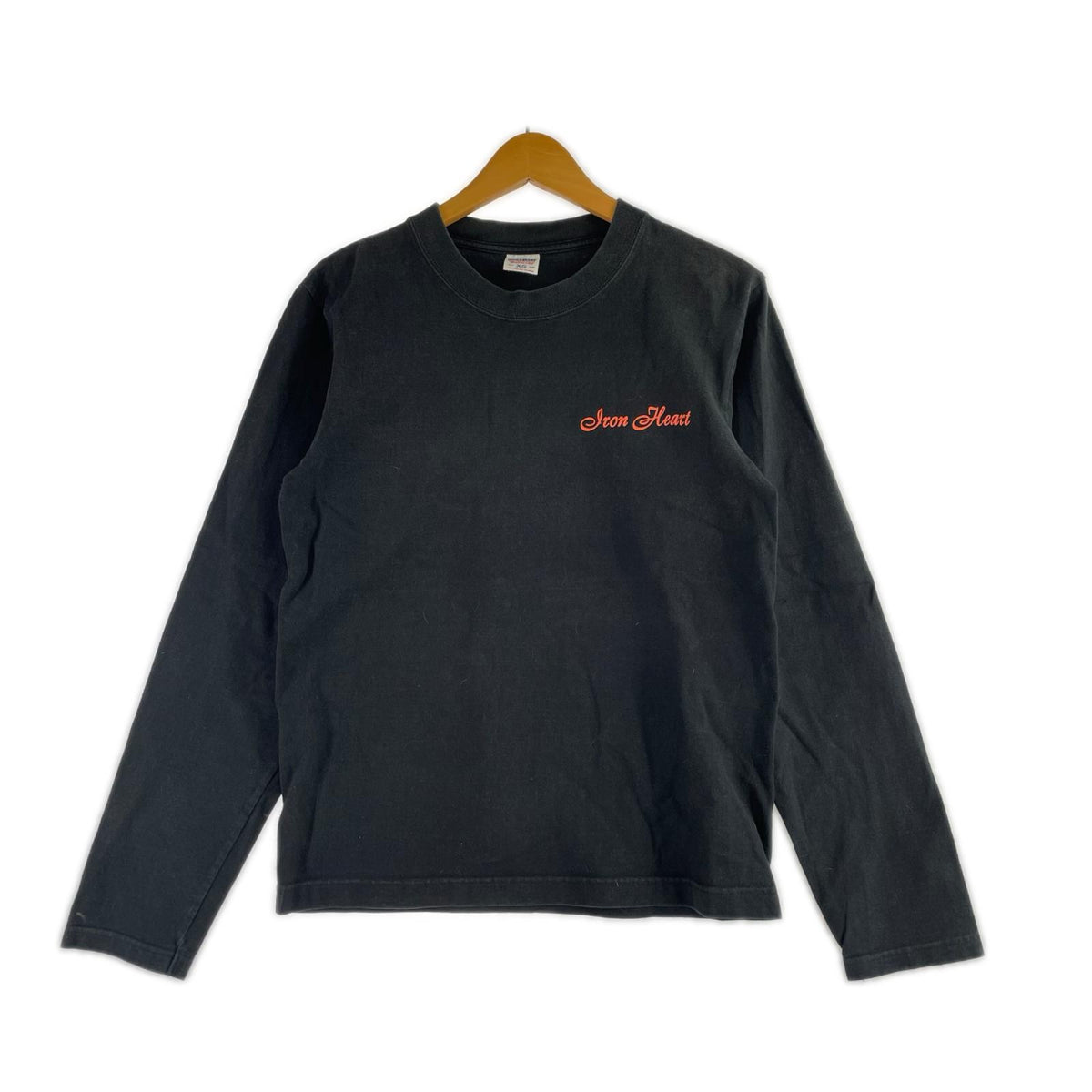 長袖Ｔシャツ 胸ﾛｺﾞﾌﾟﾘﾝﾄ ﾛﾝｸﾞTｼｬﾂ 黒 ブラック