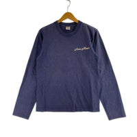 長袖Ｔシャツ 胸ﾛｺﾞﾌﾟﾘﾝﾄ ﾛﾝｸﾞTｼｬﾂ 紺