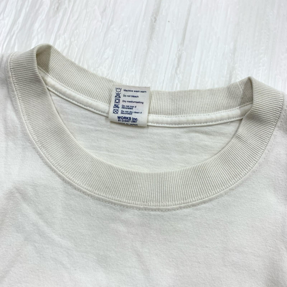 半袖Ｔシャツ ﾌﾟﾘﾝﾄ TEE 白 L ホワイト
