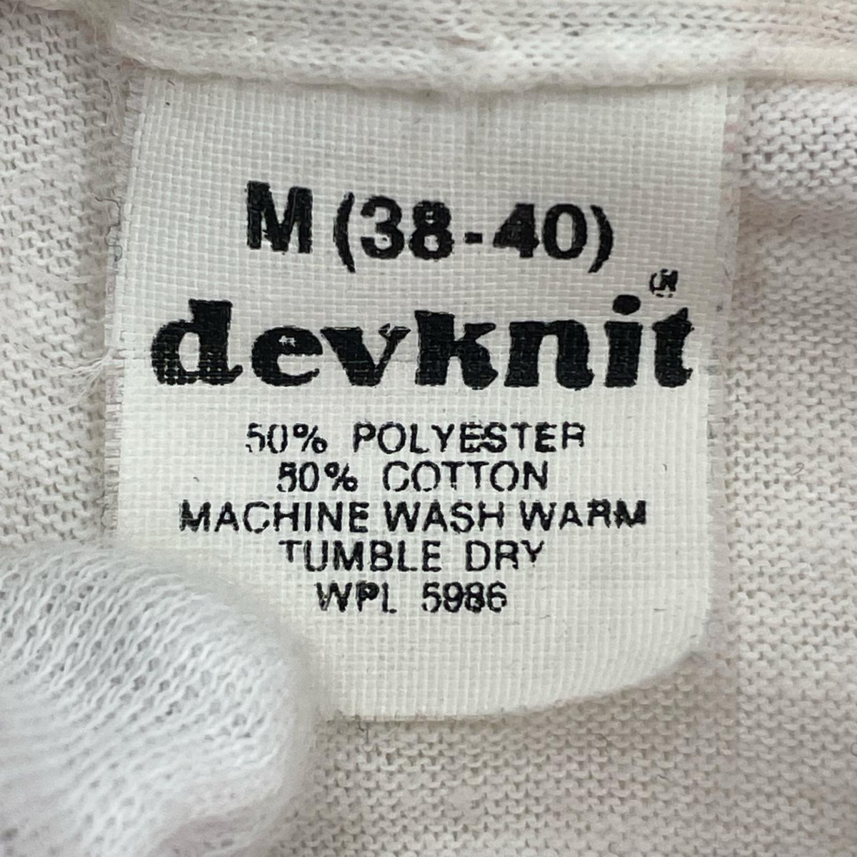 半袖Ｔシャツ DEVKNIT ﾘﾝｶﾞ‐ﾈｯｸ M ホワイト