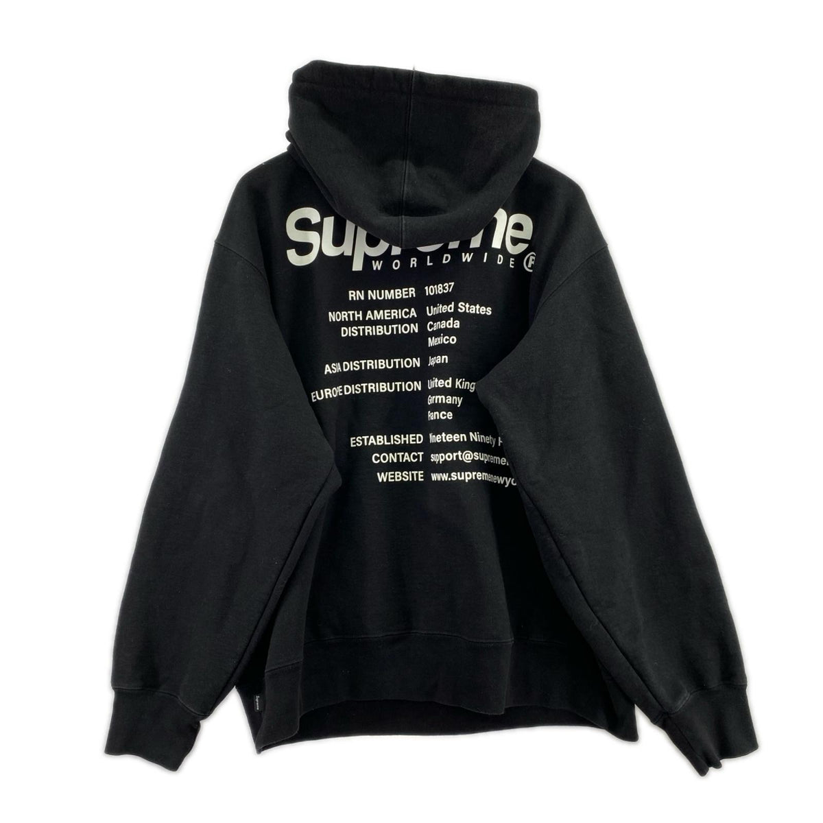 パーカー 23ss WORLDWIDE HOODED 黒 L L ブラック