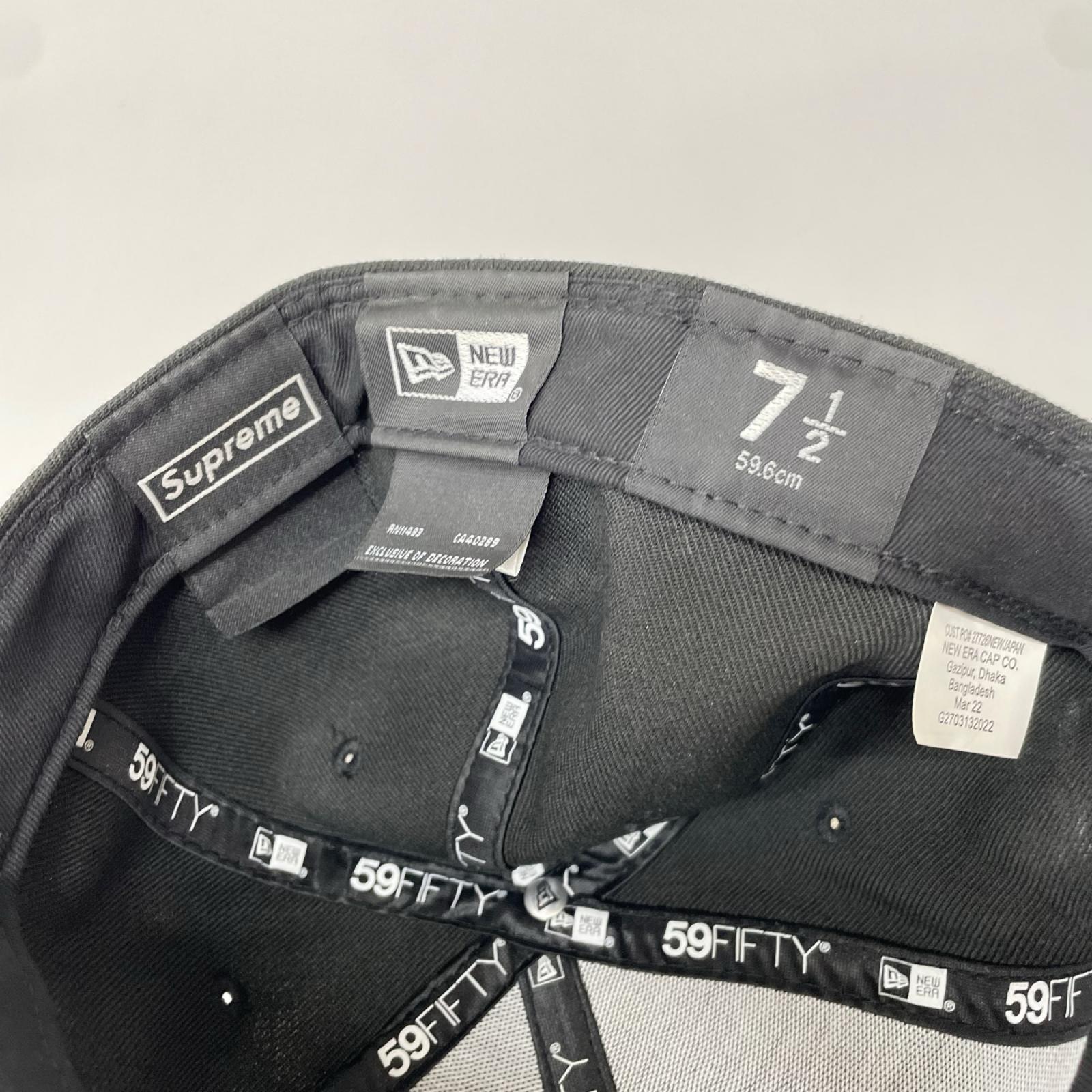 キャップ ×SUPREME 59FIFTY ブラック