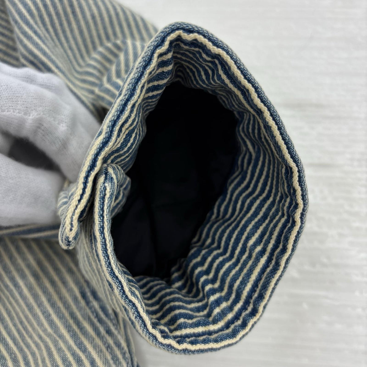 長袖シャツ quilted lined denim snap shirt