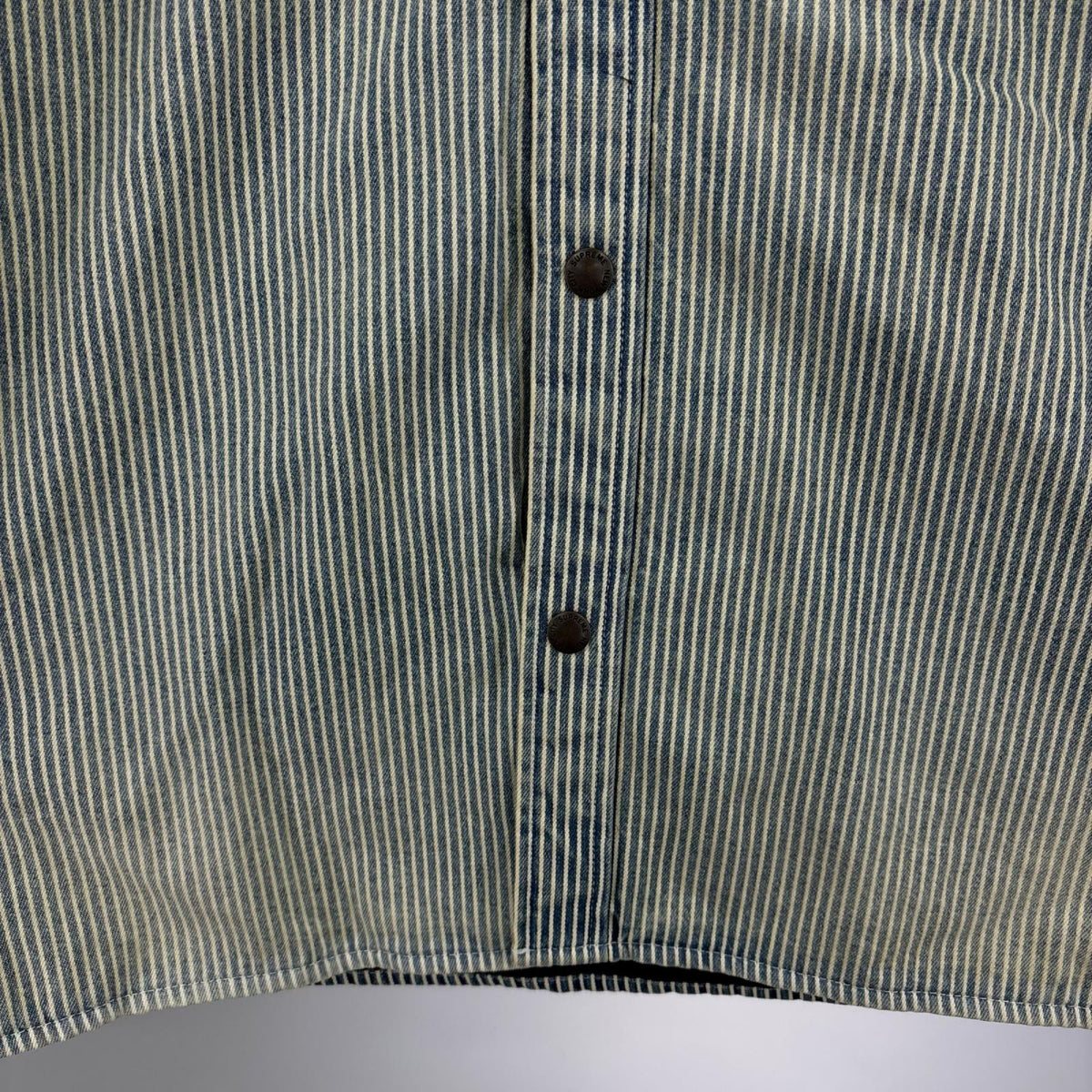 長袖シャツ quilted lined denim snap shirt