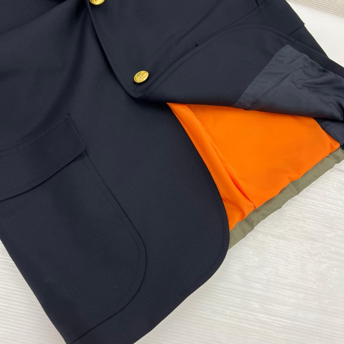 テーラードジャケット 24AW ×BROOKS BROTHERS ﾄﾞｯｷﾝｸﾞｼﾞｬｹｯﾄ (S) S ネイビー