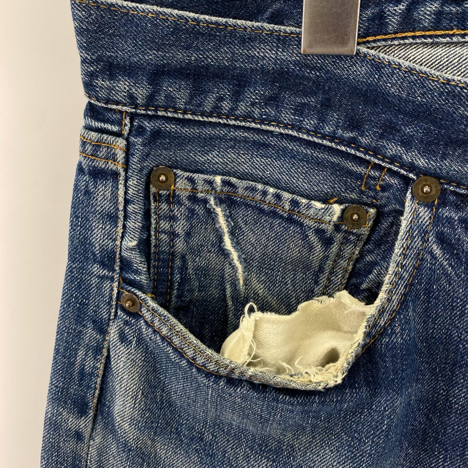 デニムパンツ Levi's 66前期 501 ﾃﾞﾆﾑﾊﾟﾝﾂ ﾎﾞﾀﾝ裏6 (W35)