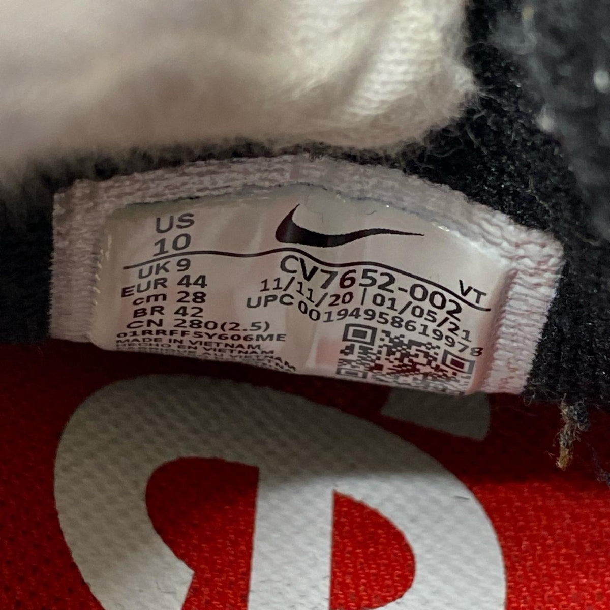 スニーカー ×SUPREME AIR MAX 96 28.0cm CV7652-002 28cm (US10 UK9 1/2 EU46) ブラック