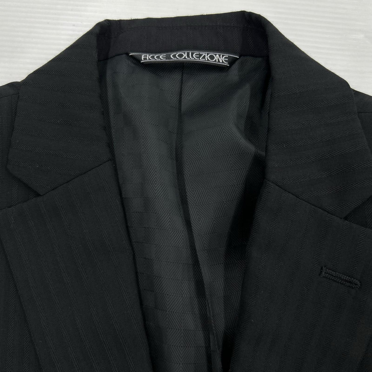 セットアップ ficce collezione ｽﾄﾗｲﾌﾟ BLK 48 ブラック