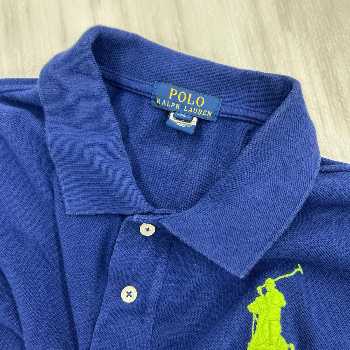 ポロシャツ ﾋﾞｯｸﾞﾎﾟﾆｰ 青 ブルー