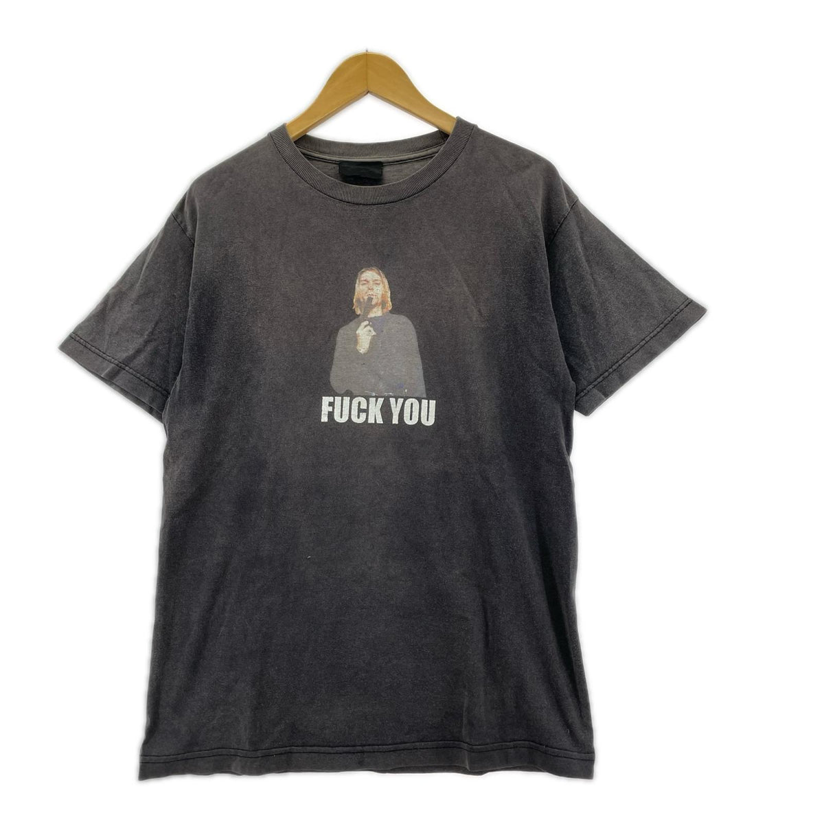 半袖Ｔシャツ 90s Kurt Cobain FUCK YOU Tシャツ グレー