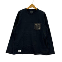 長袖Ｔシャツ DEER FLOWER STUDS LS T-SHIRT L ブラック