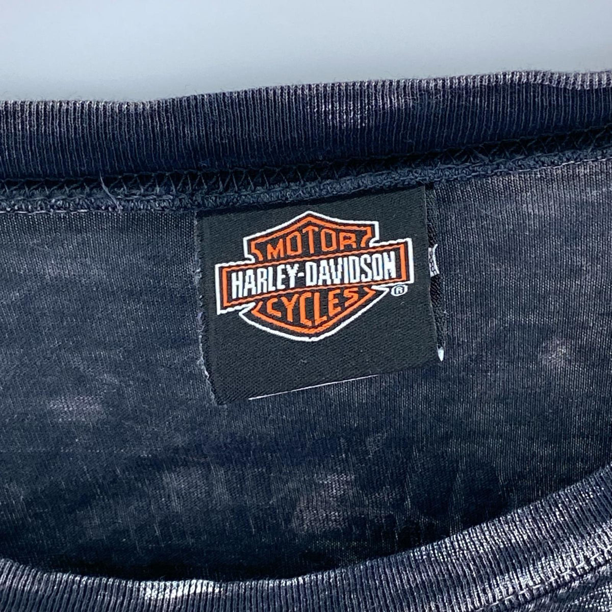 長袖Ｔシャツ Harley-Davidson 総柄L/Sｶｯﾄｿｰ 黒 (XXL) ブラック