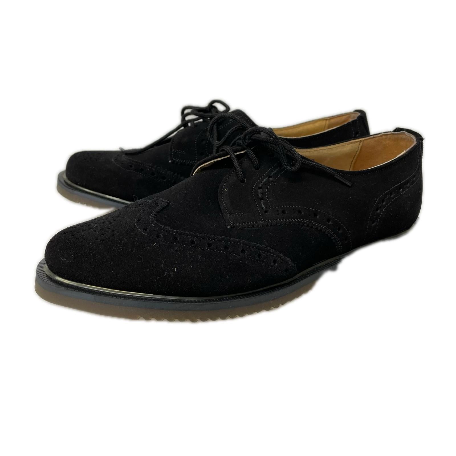 シューズ Dr.Martens ×Lloyd's 英国製 Wﾈｰﾑ BLACK SUEDE BROGUE 6 1/2 ﾌﾞﾗｯｸ ブラック