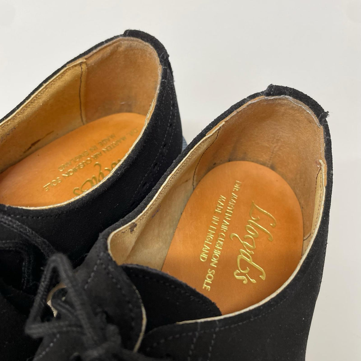 シューズ Dr.Martens ×Lloyd's 英国製 Wﾈｰﾑ BLACK SUEDE BROGUE 6 1/2 ﾌﾞﾗｯｸ ブラック
