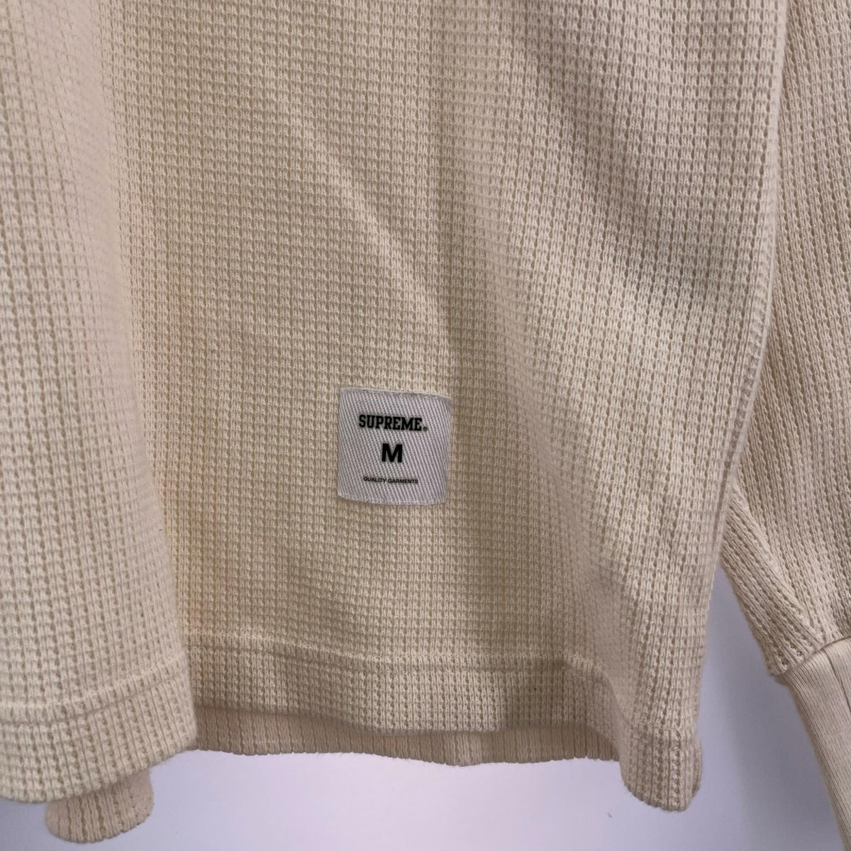 パーカー Supreme 17AW Hooded Waffle Ringer ｻｰﾏﾙﾊﾟｰｶｰ M ｱｲﾎﾞﾘｰ M