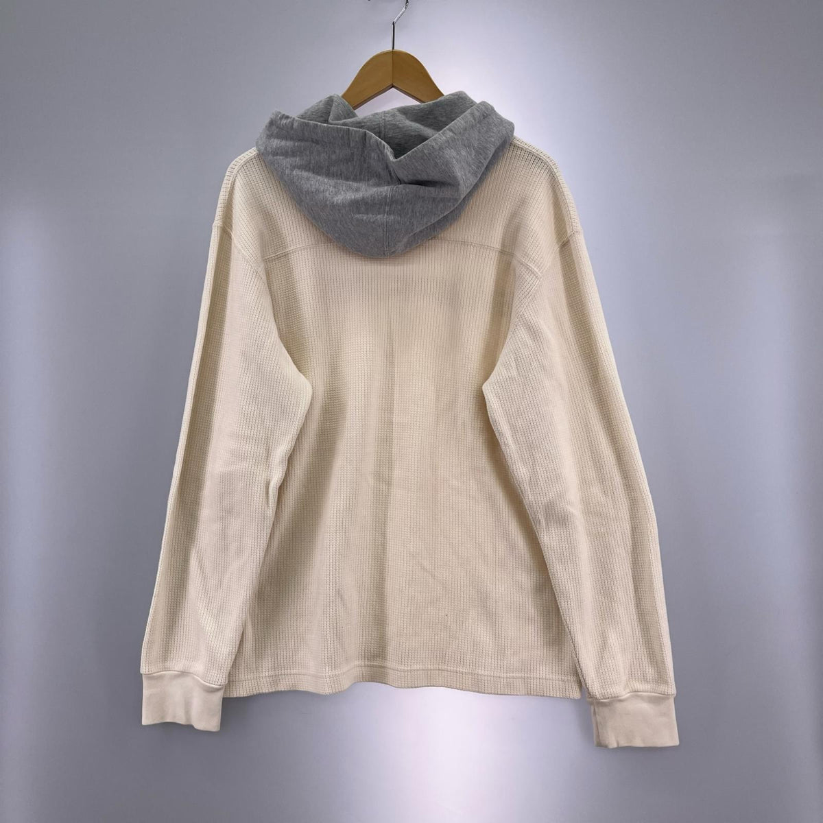 パーカー Supreme 17AW Hooded Waffle Ringer ｻｰﾏﾙﾊﾟｰｶｰ M ｱｲﾎﾞﾘｰ M