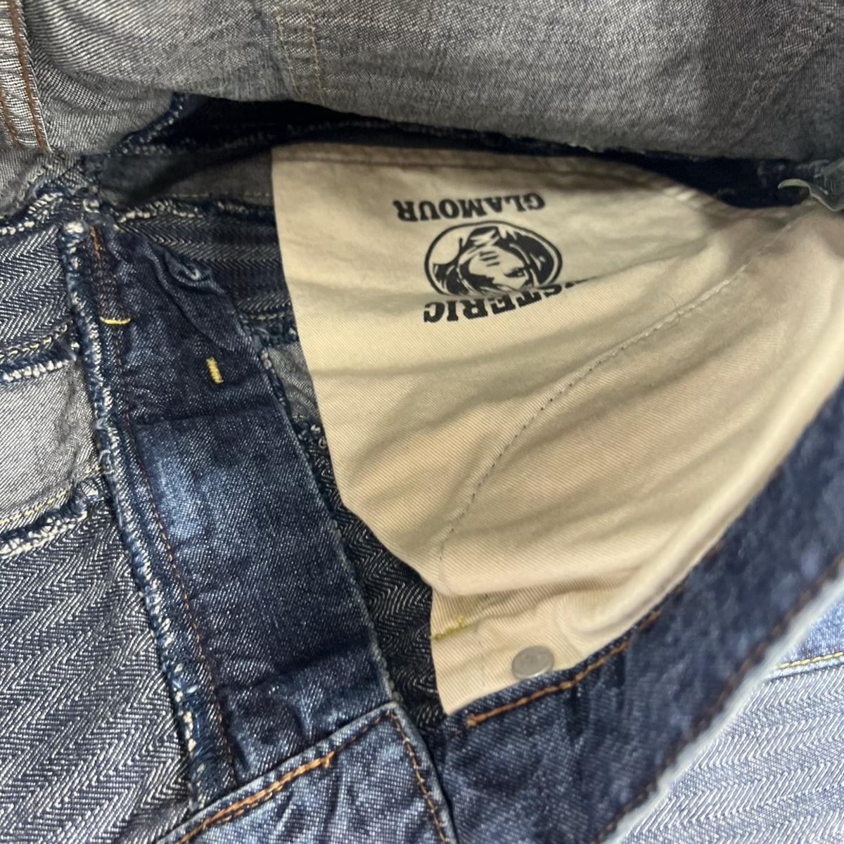 デニムパンツ KINKY JEANS ｽｸﾗｯﾁﾌﾚｱﾃﾞﾆﾑ (30) 30 ネイビー