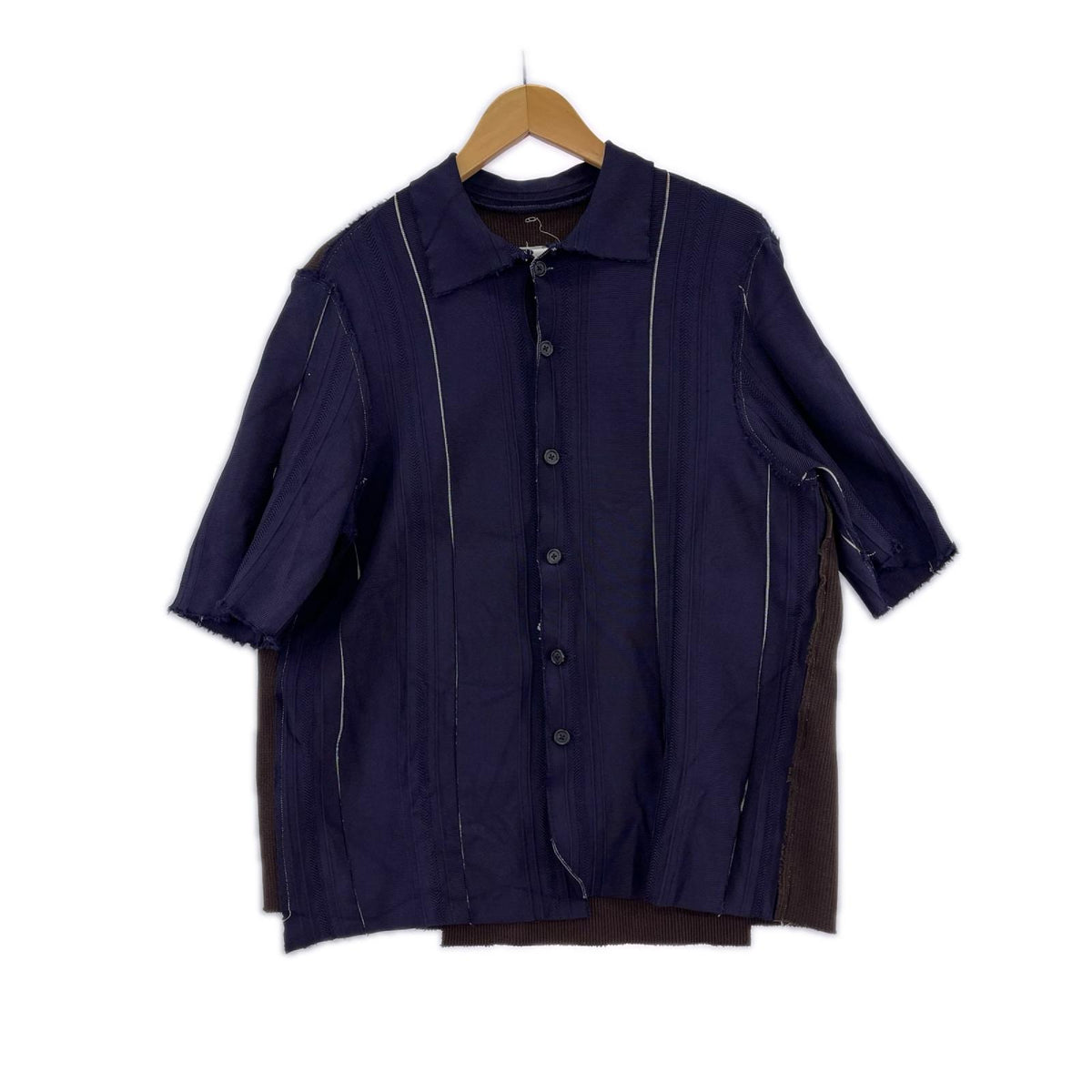 半袖シャツ CAMIEL FORTGENS RELIEF SHIRT S S ネイビー