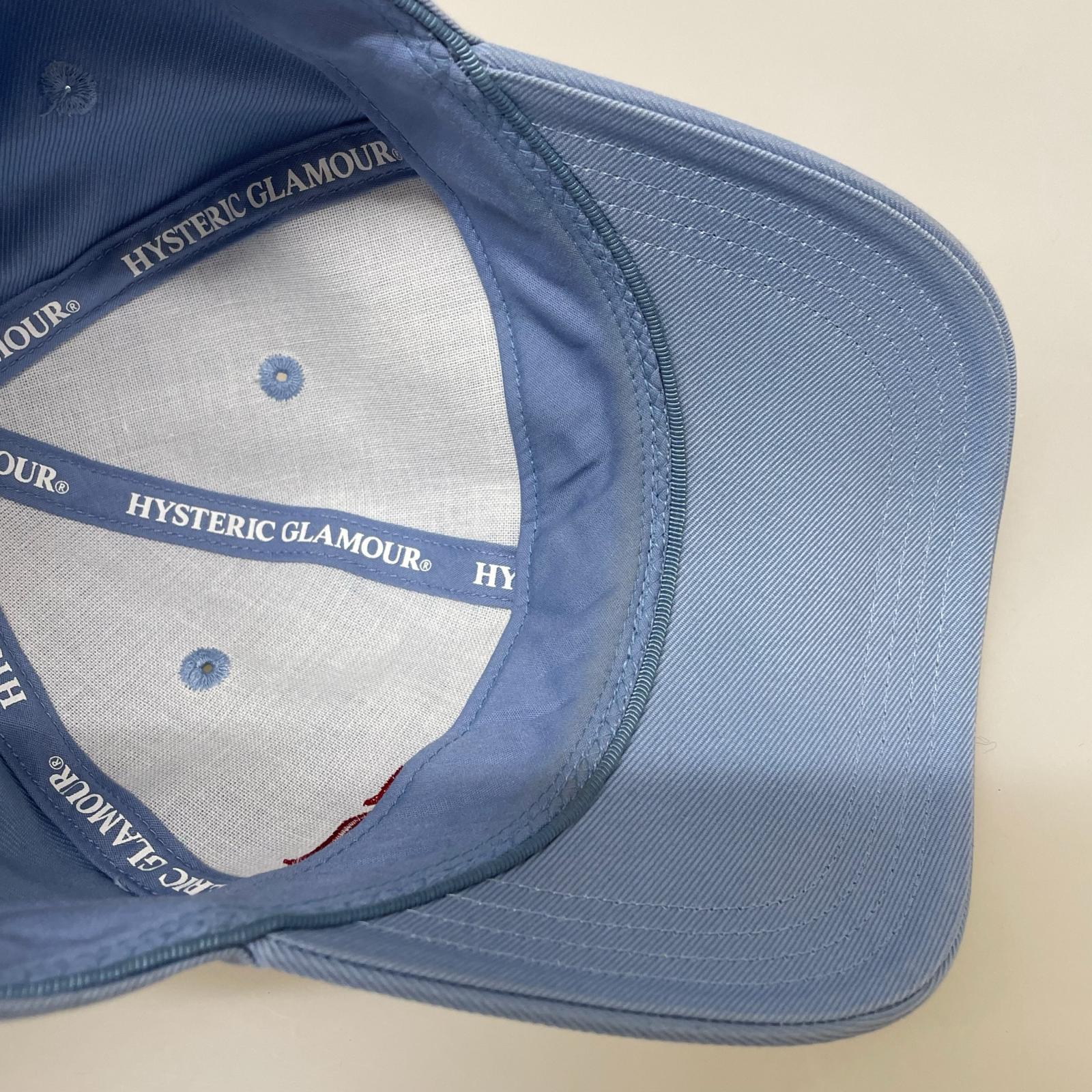 キャップ HYSTERIC GLAMOUR SWASH LOGO CAP 青