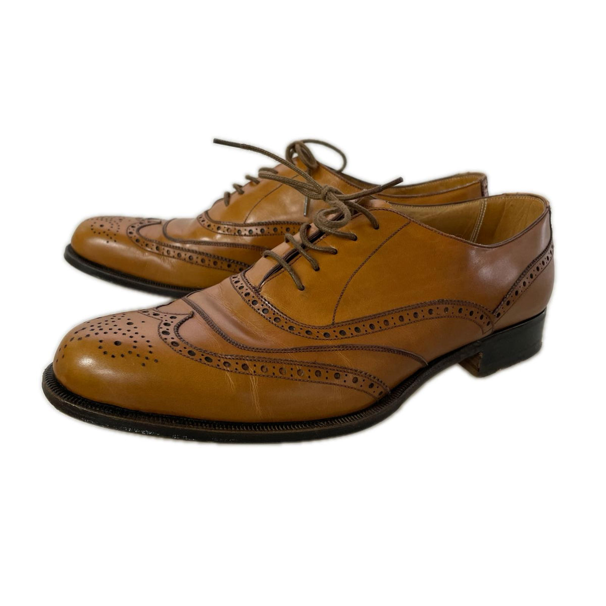 シューズ EDWARD GREEN Britalians ｳｲﾝｸﾞﾁｯﾌﾟ 茶 7 ブラウン