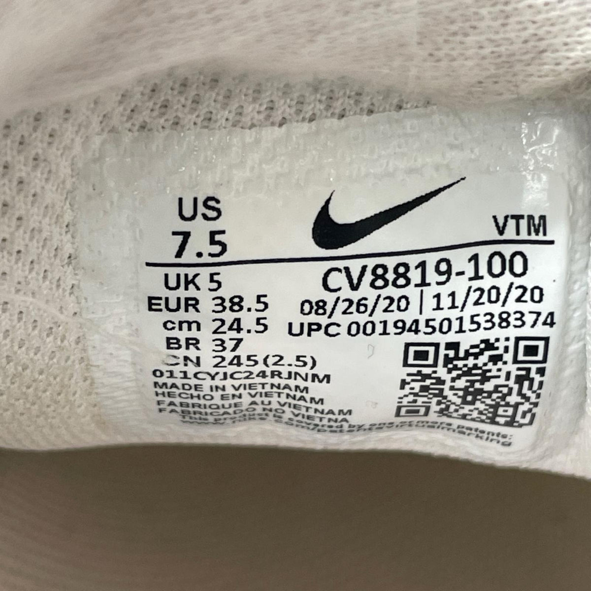 スニーカー NIKE AIR MAX 90/白×ﾋﾟﾝｸ/CV8819-100/24.5cm 24.5cm (US6 1/2 UK6 EU39) ピンク