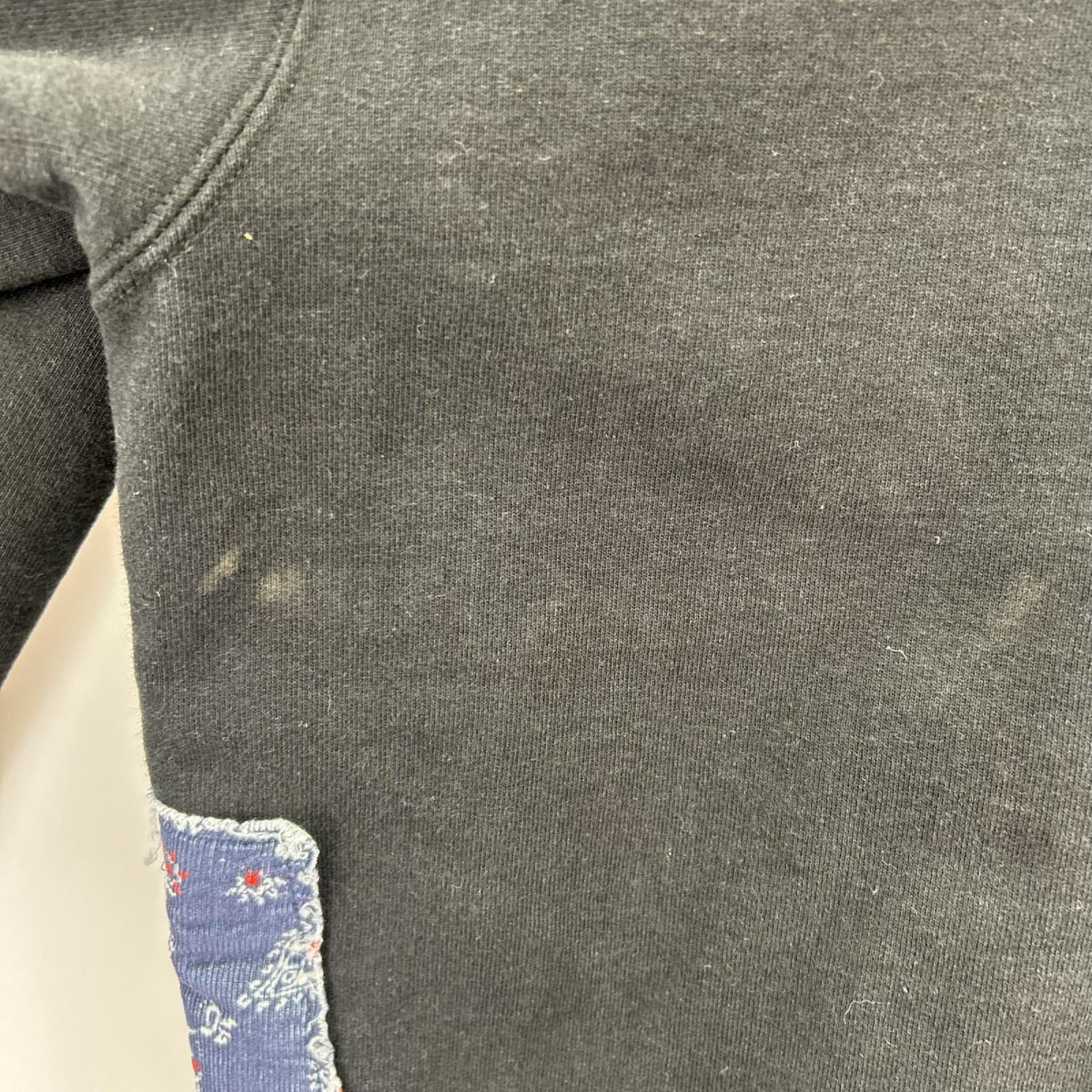 パーカー Patchwork Zip Up Hooded Sweatshirt/ﾌﾞﾗｯｸ L ブラック