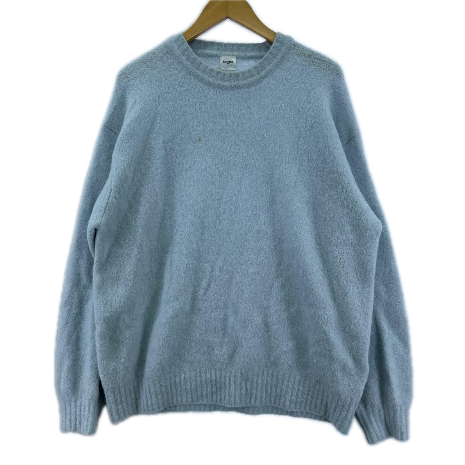 ニット ｱﾙﾊﾟｶ混 BLU M ブルー
