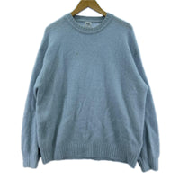 ニット ｱﾙﾊﾟｶ混 BLU M ブルー