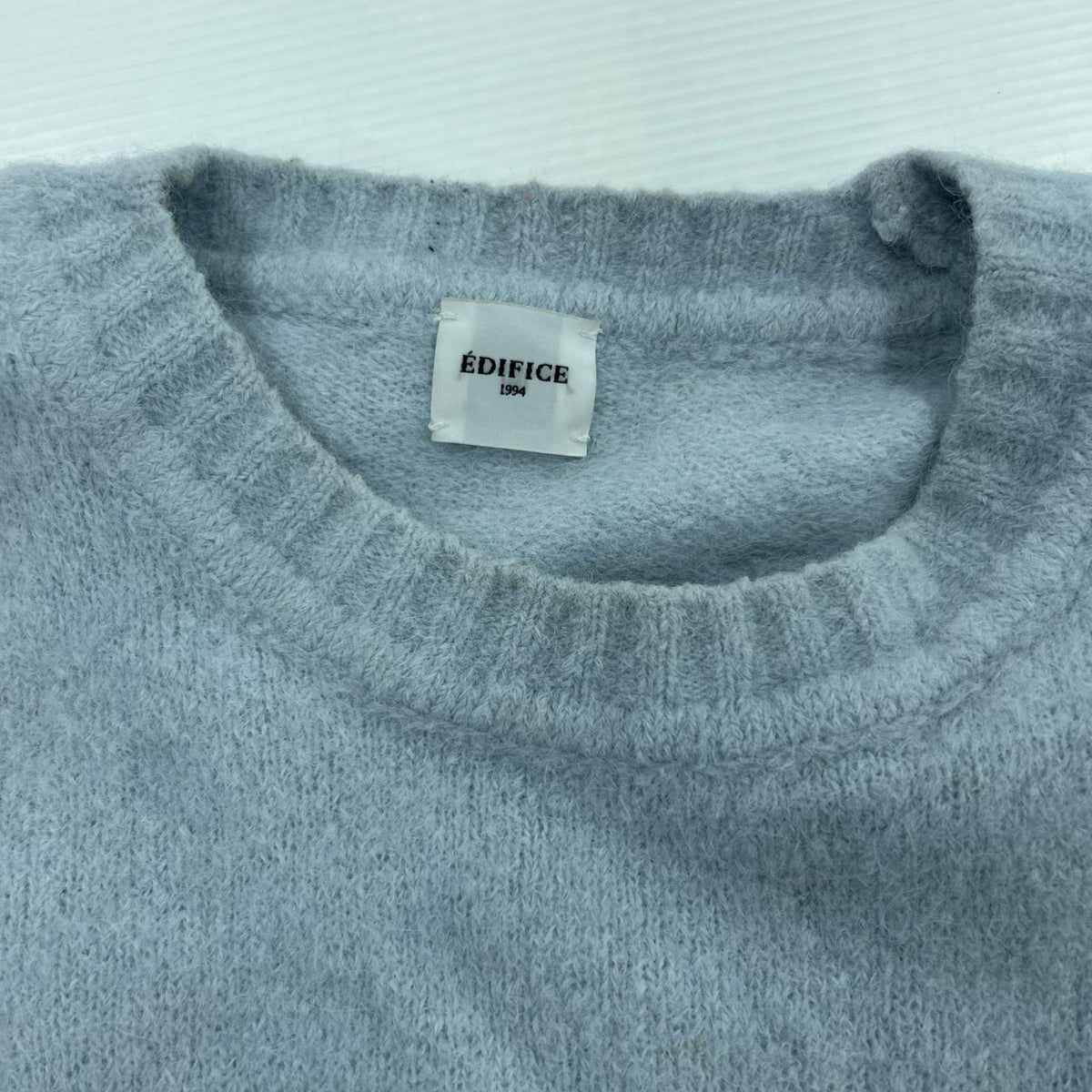 ニット ｱﾙﾊﾟｶ混 BLU M ブルー