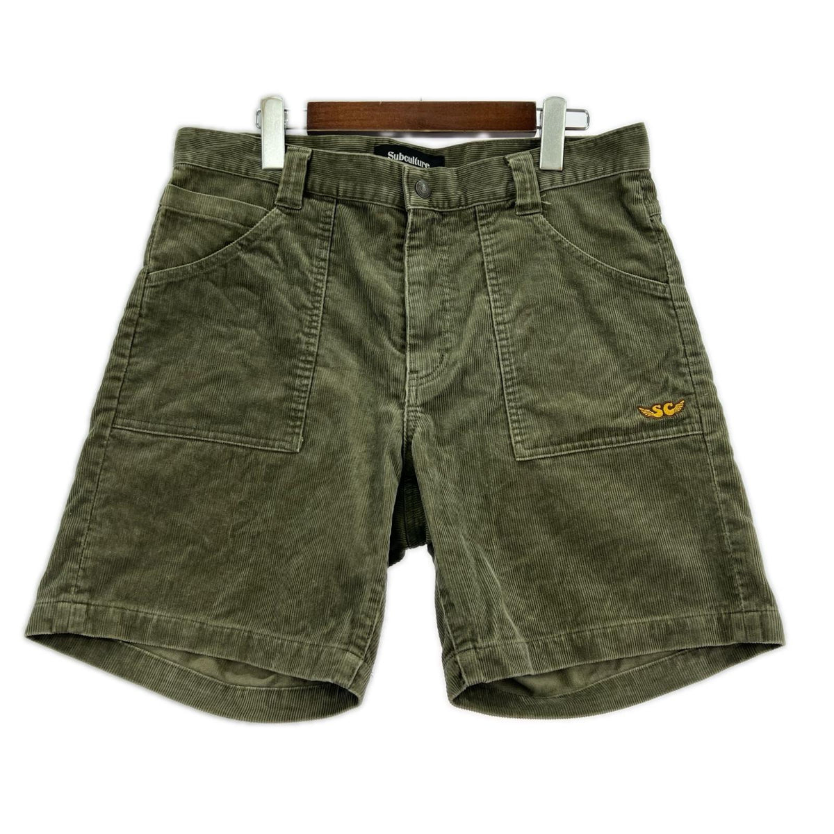 ショートパンツ SUBCULTURE ｺｰﾃﾞｭﾛｲ ｶｰｷ (W33) 2 グリーン