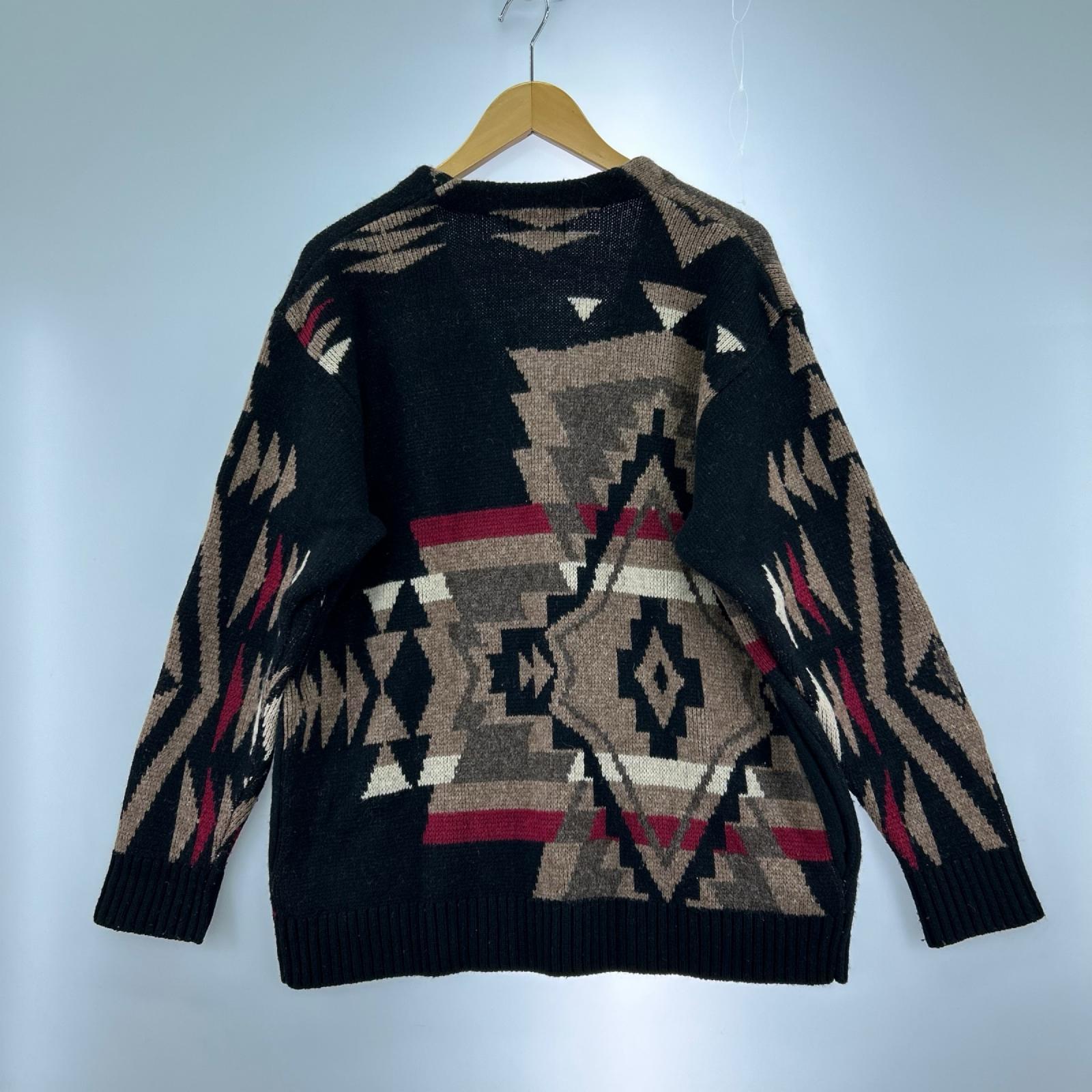 カーディガン 総柄 M M マルチカラー