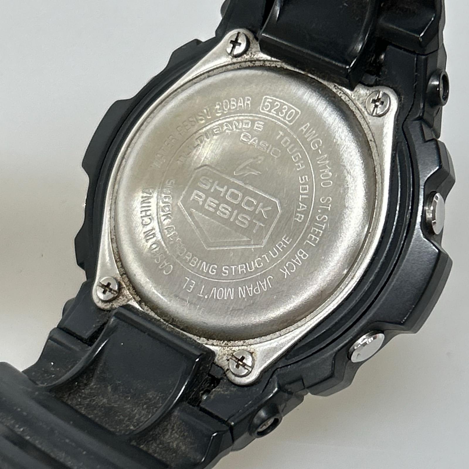 腕時計 5230 AWG-M100 ﾀﾌｿｰﾗｰ ブラック